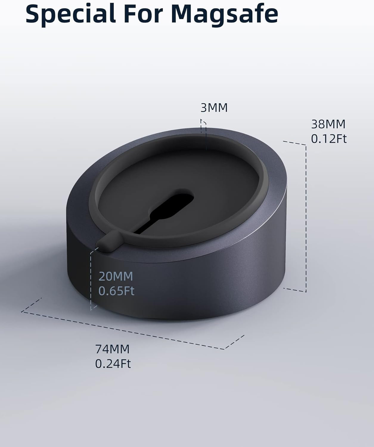 Mag- Safe Charger Stand for 25W/15W Magsafe Charger Heavy-Duty Premium Metal Holder Base Desktop Tablet Mount for Iphone 17/16 Pro /16/15 Pro/15/14/13/12 -Grey